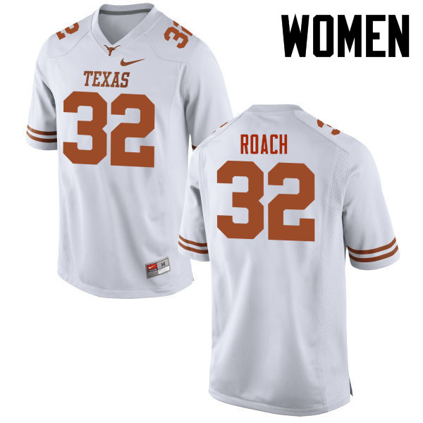 Women #32 Malcolm Roach Texas Longhorns College Football Jerseys-White